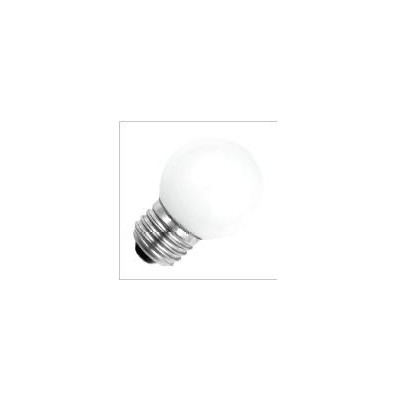 LED E27 závit 240V G45x72 opal plast 15 leds žlutá 3014 SMD 1.5W 2800-3000K 60 lumen
