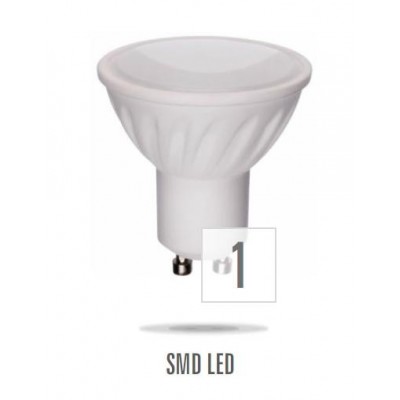 LED GU10 230V 6W SMD 5630 15LED teplá bílá  mléčná     bílá