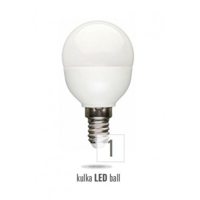 LED koule  E14 230V 4W studená bílá