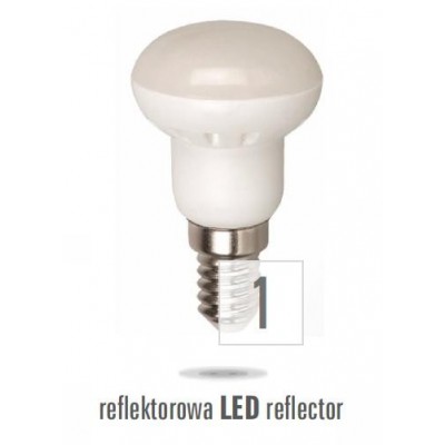 LED R39  E14 230V 3W teplá bílá  mléčná