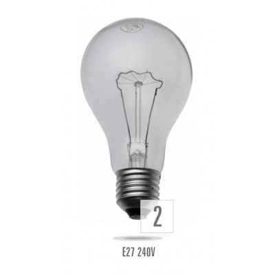 Nárazuodolná žárovka E27 150W/240V  (7 podpor)  (zdroj není určen pro svícení v domácnosti)