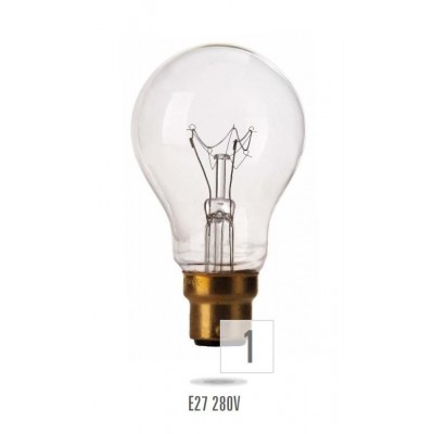 Nárazuodolná žárovka E27 100W/280V   MS (zdroj není určen pro svícení v domácnosti)