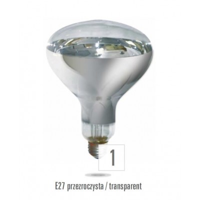 Infračervený osvětlovač E27 250W 230V 3000h (zdroj není určen pro svícení v domácnosti)