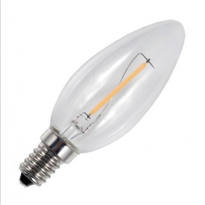 E14 LED svíčka  C35x100mm 70Lm 1W 925 stmívatelná čirá