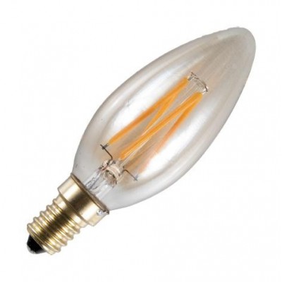 E14 LED svíčka  C35x100mm 250Lm 4W 922 TR-stmívatelná zlatá
