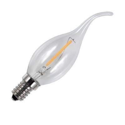 E14 LED svíce plamínek C35x120mm 70Lm 1W 925 stmívatelná čirá