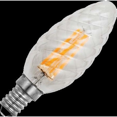 E14 LED svíce kroucená C35x100mm 280Lm 4W 922 TR-stmívatelná čirá