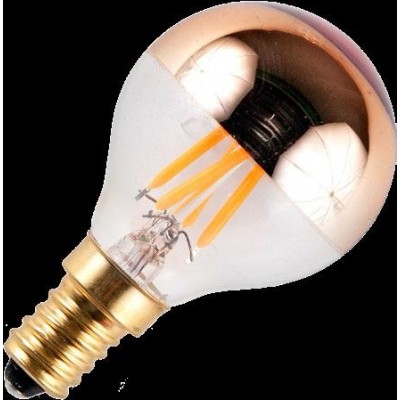 E14 LED koule vlákno Top-Mirror G45x72mm 230Lm 4W 925 TR-stmívatelná zlatá