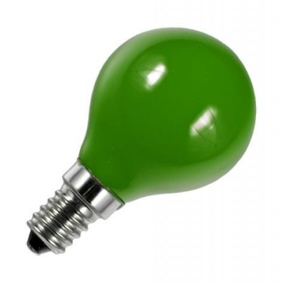 E14 LED koule vlákno G45x75mm 1W není stmívatelná zelená
