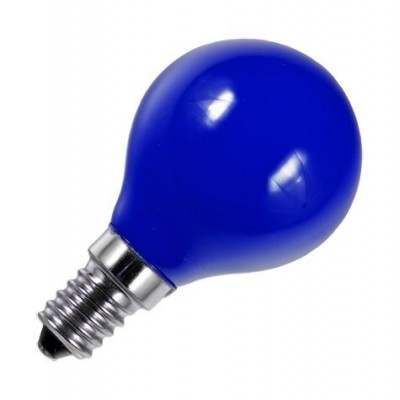 E14 LED koule vlákno G45x75mm 1W není stmívatelná modrá