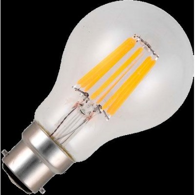 Ba22d LED vlákno GLS A60x105mm 520Lm 6,5W 925 TR-stmívatelná čirá