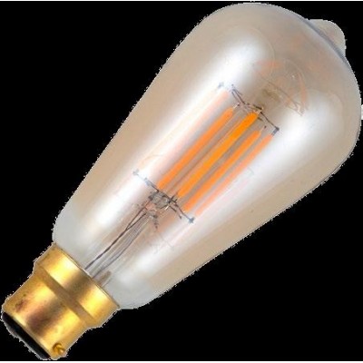 Ba22d LED vlákno Rustika ST58x130mm 380Lm 5,5W 922 TR-stmívatelná zlatá