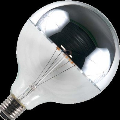 E27 LED vlákno koule Top-Mirror G125x180mm 450Lm 6,5W 925 TR-stmívatelná stříbrná