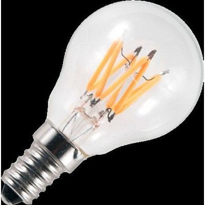 E14 LED vlákno  koule G45x75mm Wave 360Lm 6W 922 stmívatelná čirá