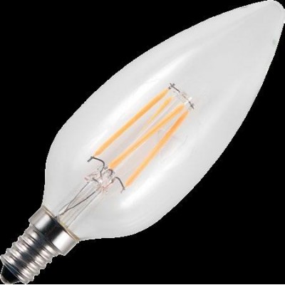 E14 LED vlákno velká svíčka C45x130mm 260Lm 4W 922 TR-stmívatelná čirá