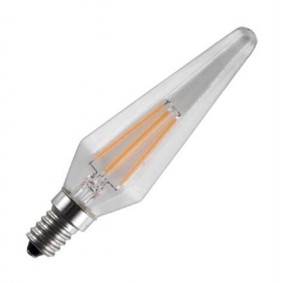 E14 LED vlákno Hexagon 32x118mm 260Lm 4W 922 TR-stmívatelná čirá