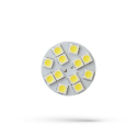 LED G4 12V 2W 12 LED teplá bílá 2700 - 3300K (žluté světlo) 30mm placatá