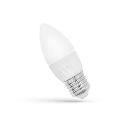 LED svíčka E-27 230V 6W studená bílá 6000 - 7000K (bílé světlo)