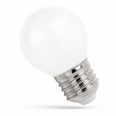 LED kulička E-27  230V 4W COG čip na skle teplá bílá 2700 - 3300K (žluté světlo) bílá